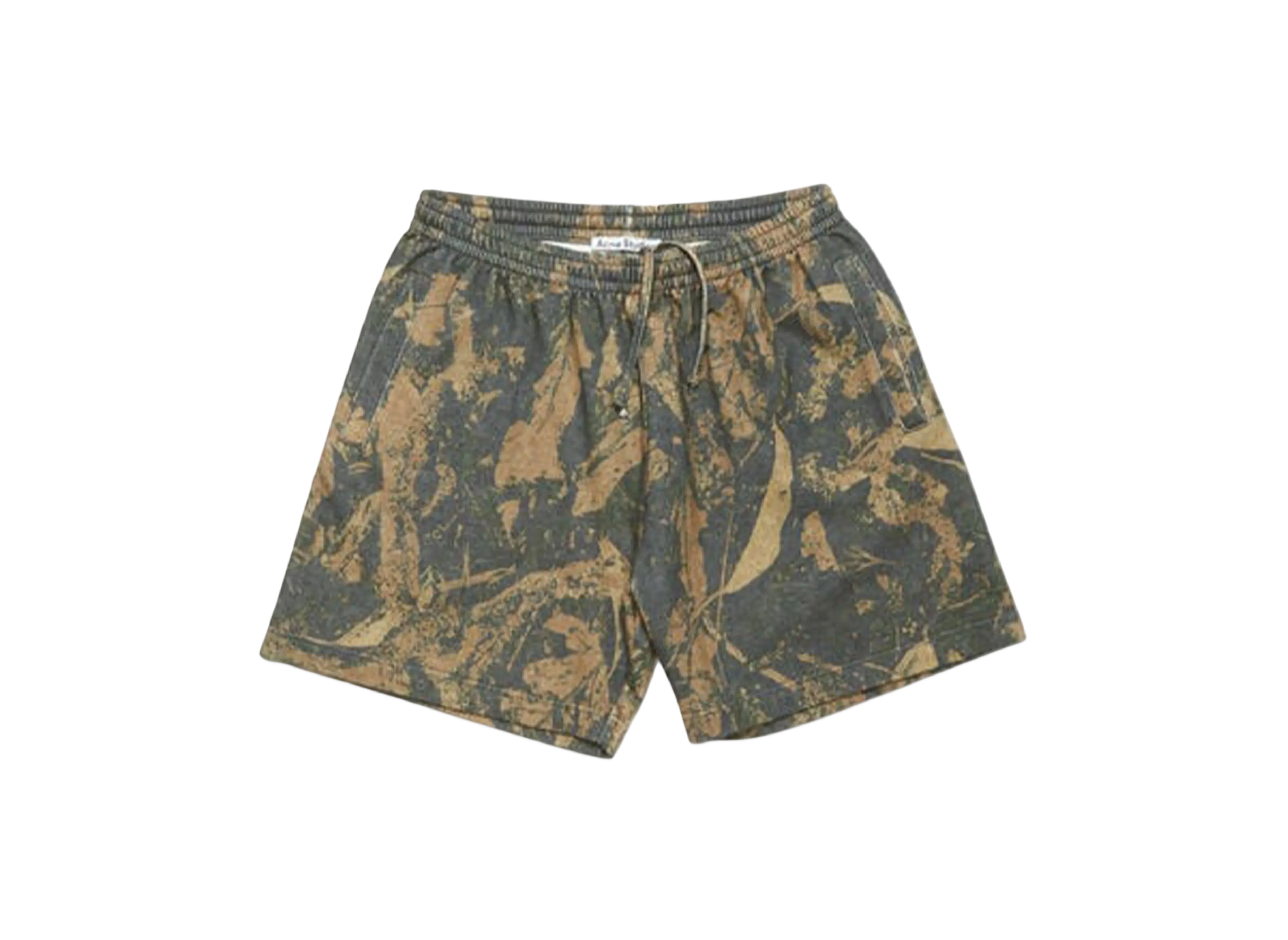 Acne Studios Printed Fleece Shorts "Mud Brown Camo"