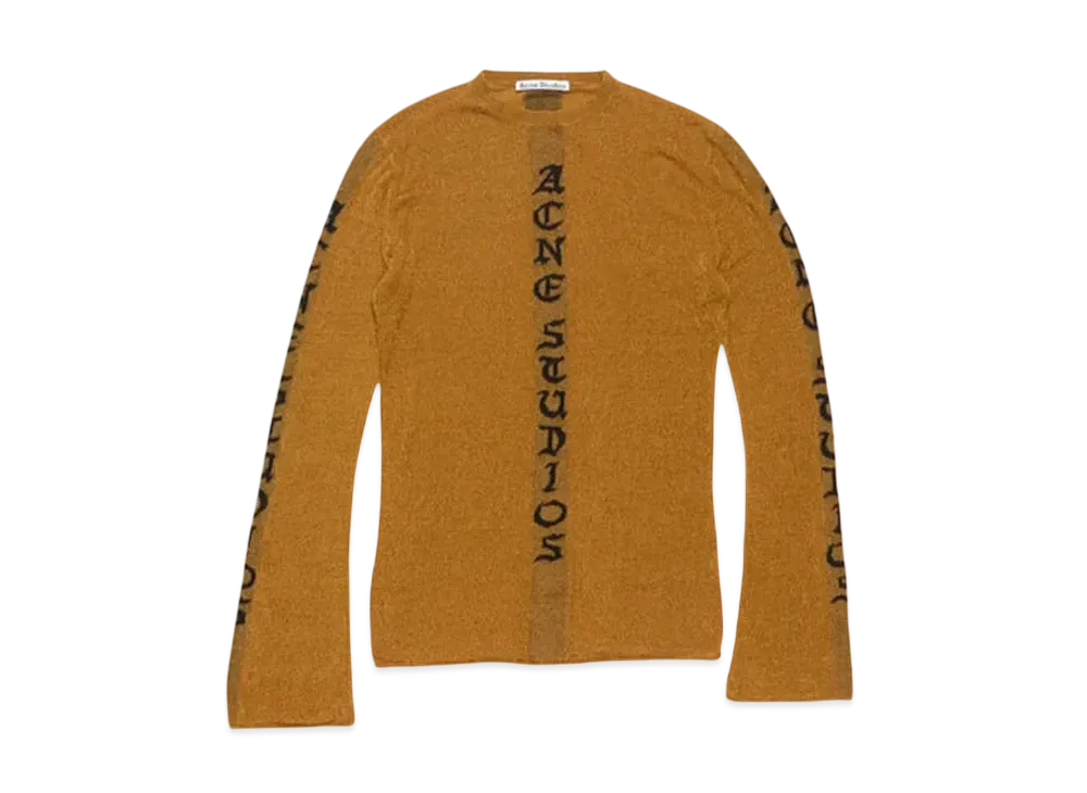 Acne Studios Logo Fine Sweater "Camel Brown"