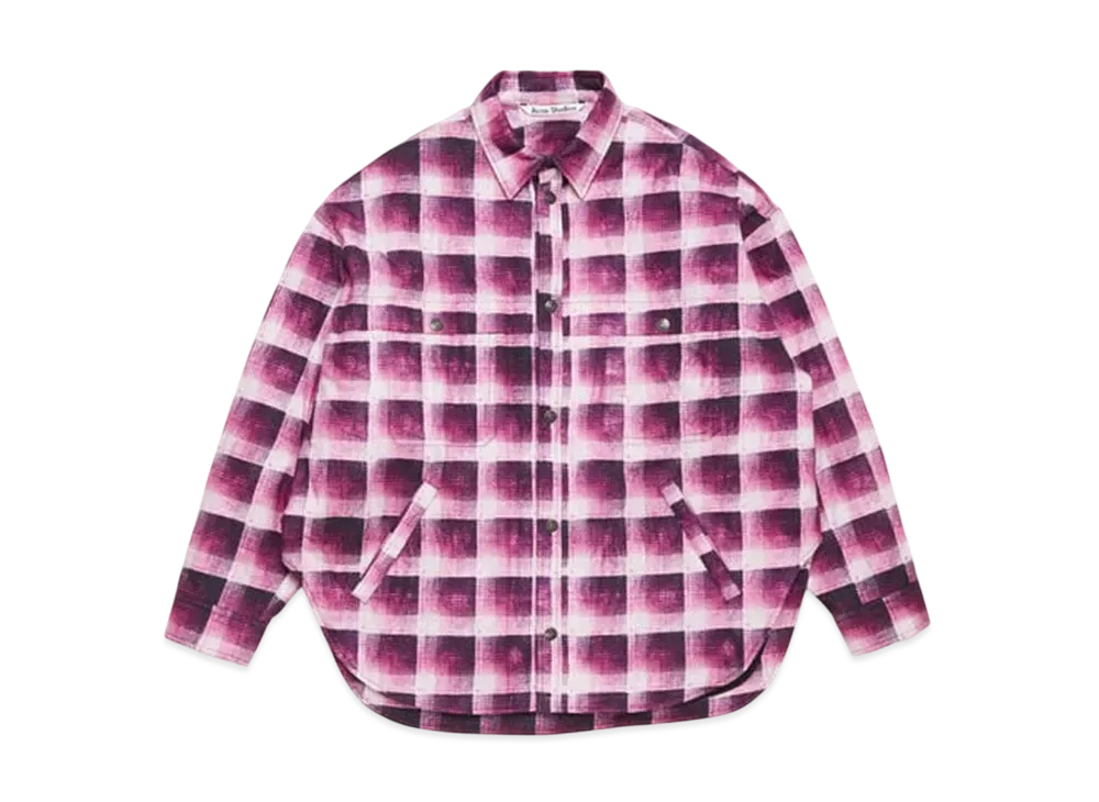 Acne Studios Check Button Up Shirt "Pink"