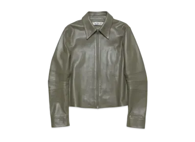 Acne Studios Leather Jacket "Dusty Green"