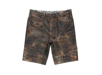 Acne Studios Denim Monogram Shorts Loose Fit "Brown"