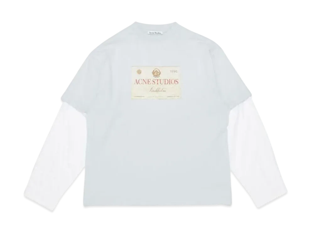 Acne Studios Layered Print T-Shirt "Light Grey"
