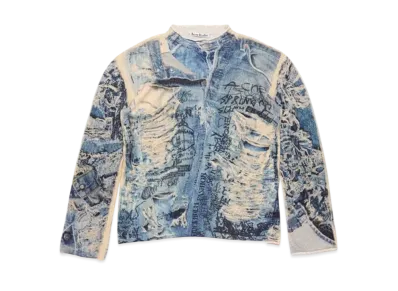 Acne Studios Printed Sweater "Denim Blue"