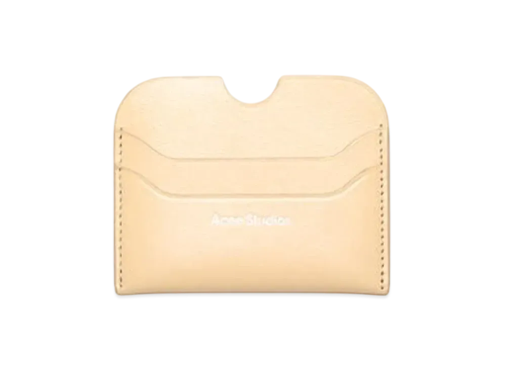 Acne Studios Leather Card Holder "Vanilla Yellow"