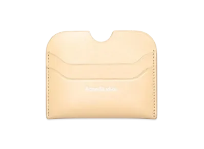 Acne Studios Leather Card Holder "Vanilla Yellow"