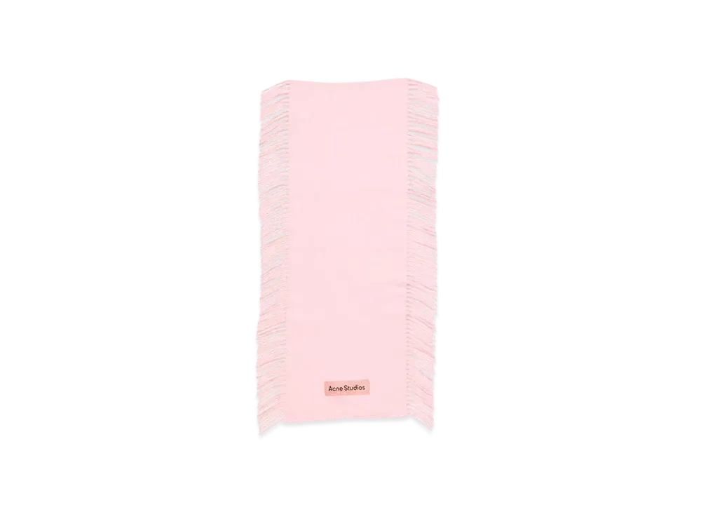 Acne Studios Fringe Wool Scarf "Pink"