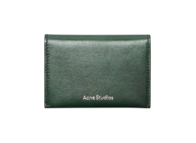 Acne Studios Foldable Leather Wallet "Olive Green"