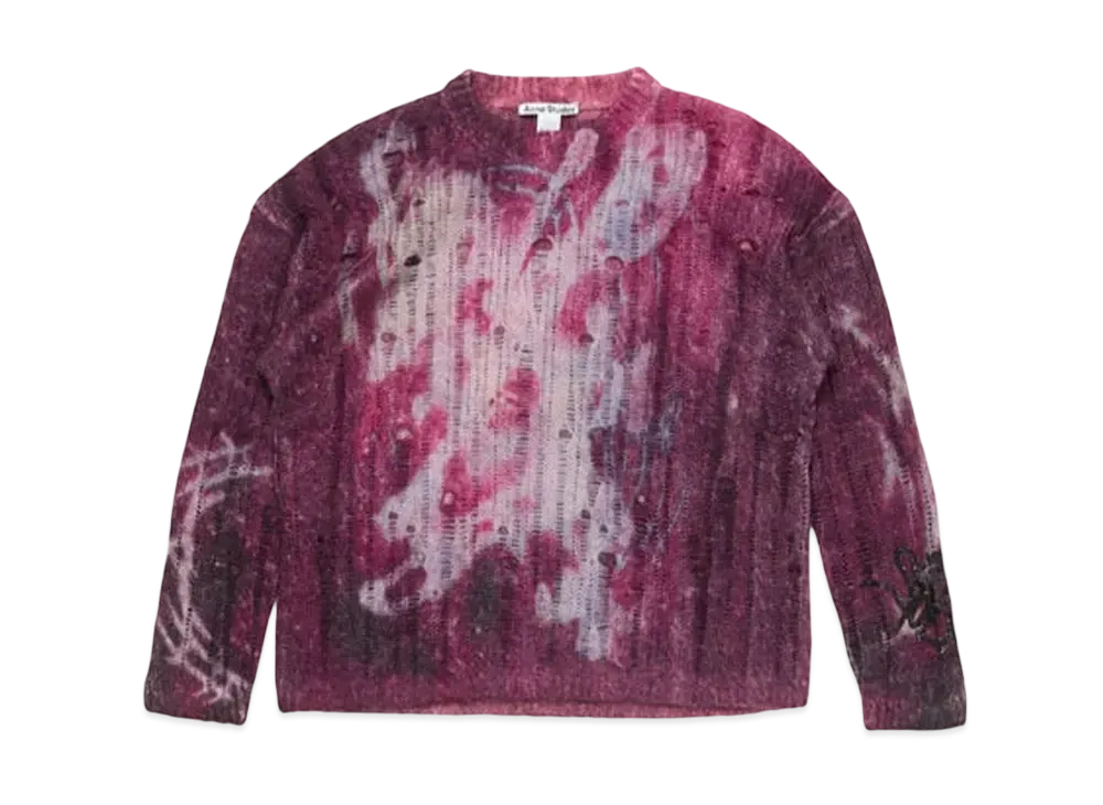 Acne Studios Printed Knit Sweater "Pink"