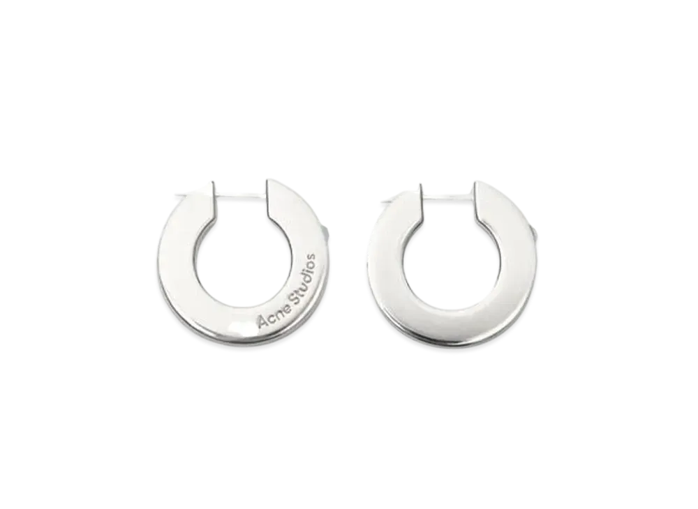 Acne Studios Crystal Hoop Earrings "Silver"