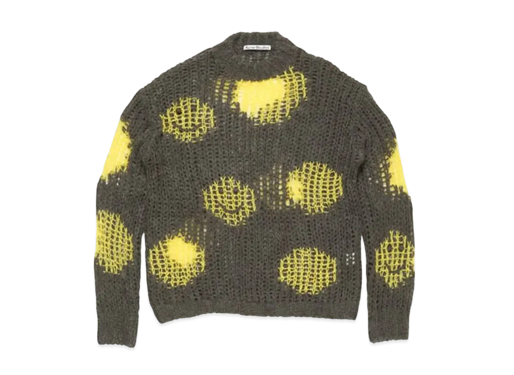 Acne Studios Embroidered Mohair Sweater "Khaki"
