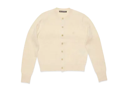 Acne Studios Yak Wool Cardigan Fitted Design "Oatmeal Melange"