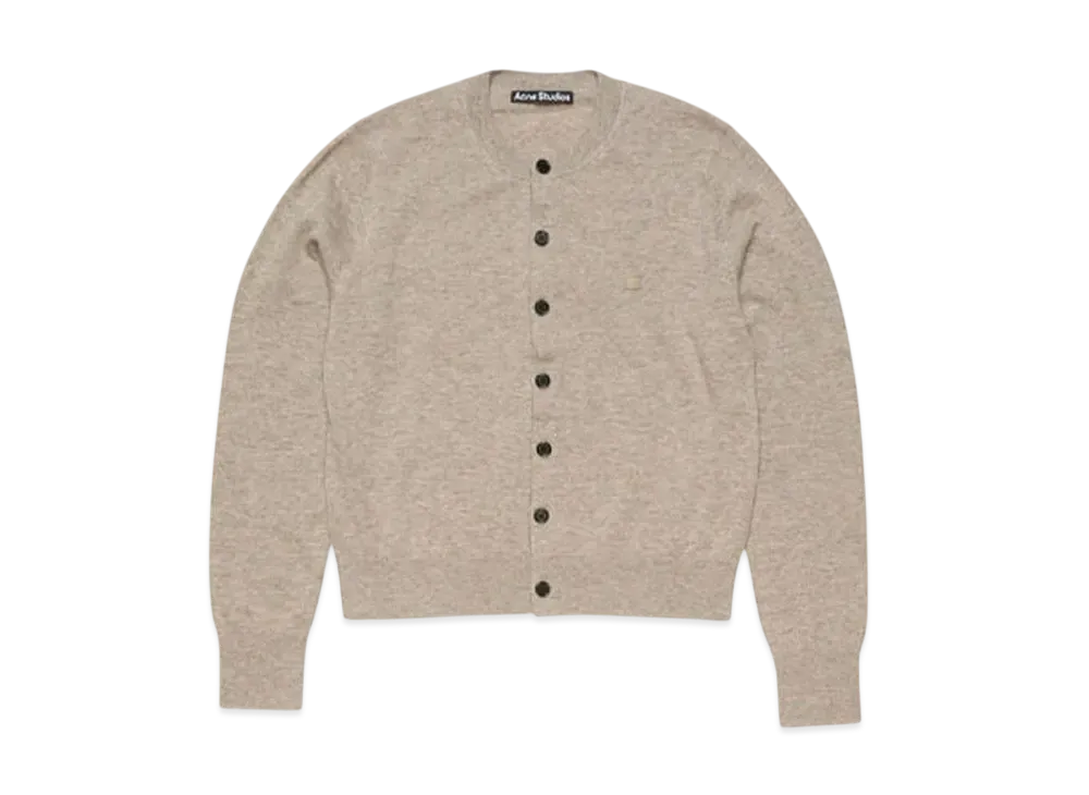 Acne Studios Yak Wool Cardigan Fitted Design "Gray Melange"