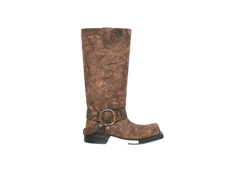 Acne Studios Denim Buckle Boots "Brown"