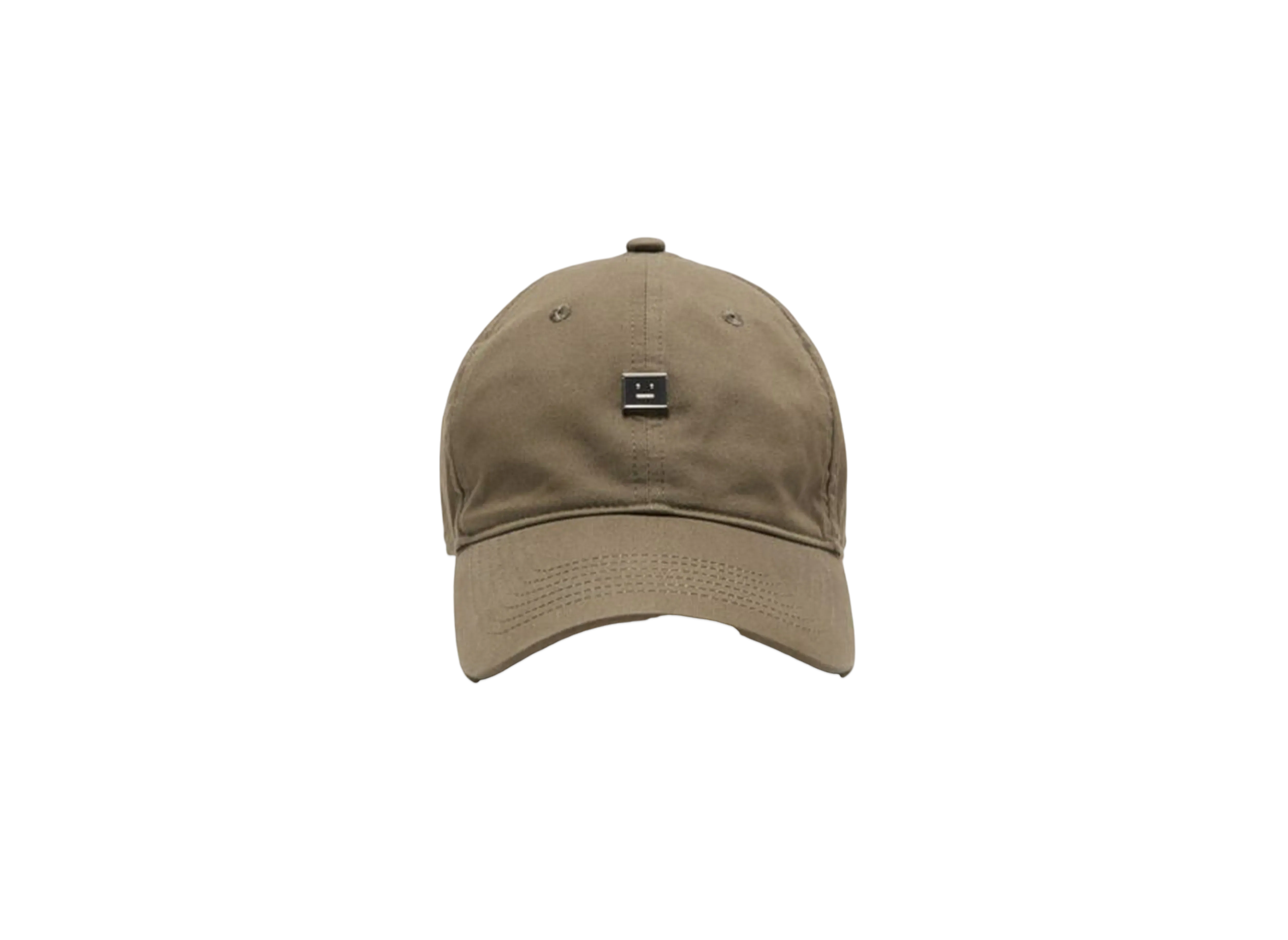 Acne Studios Studded Face Logo Cap "Wood Green"