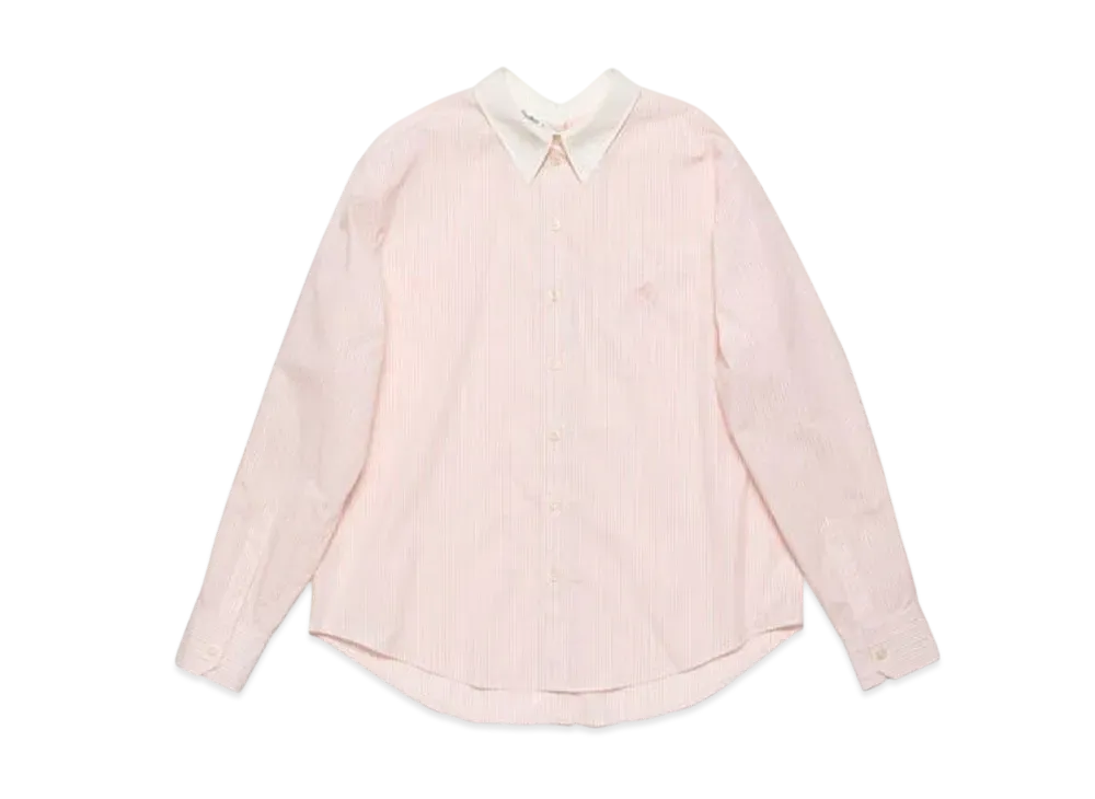 Acne Studios Striped Button Up Shirt "Salmon Pink/White"