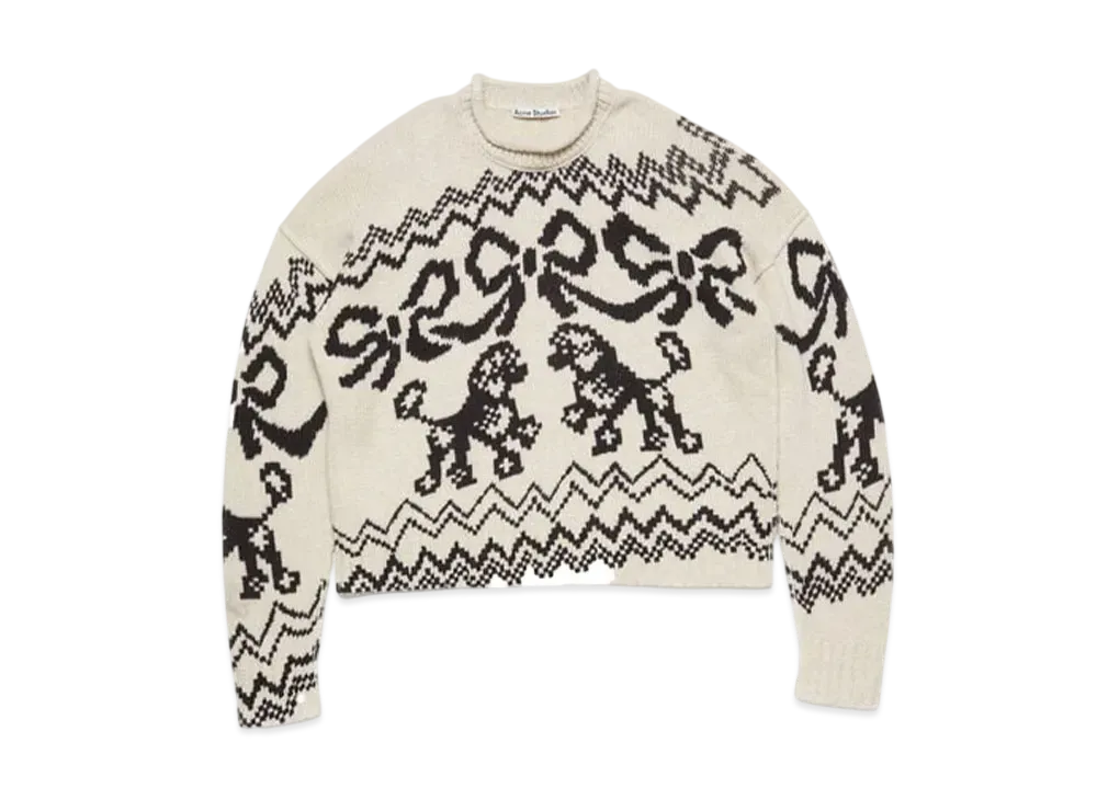 Acne Studios Jacquard Sweater "White/Black"