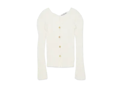 Acne Studios Button Up Ribbed Cardigan "Off White"