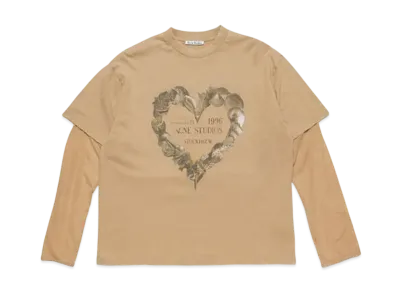 Acne Studios Layered Print T-Shirt "Sand Beige"