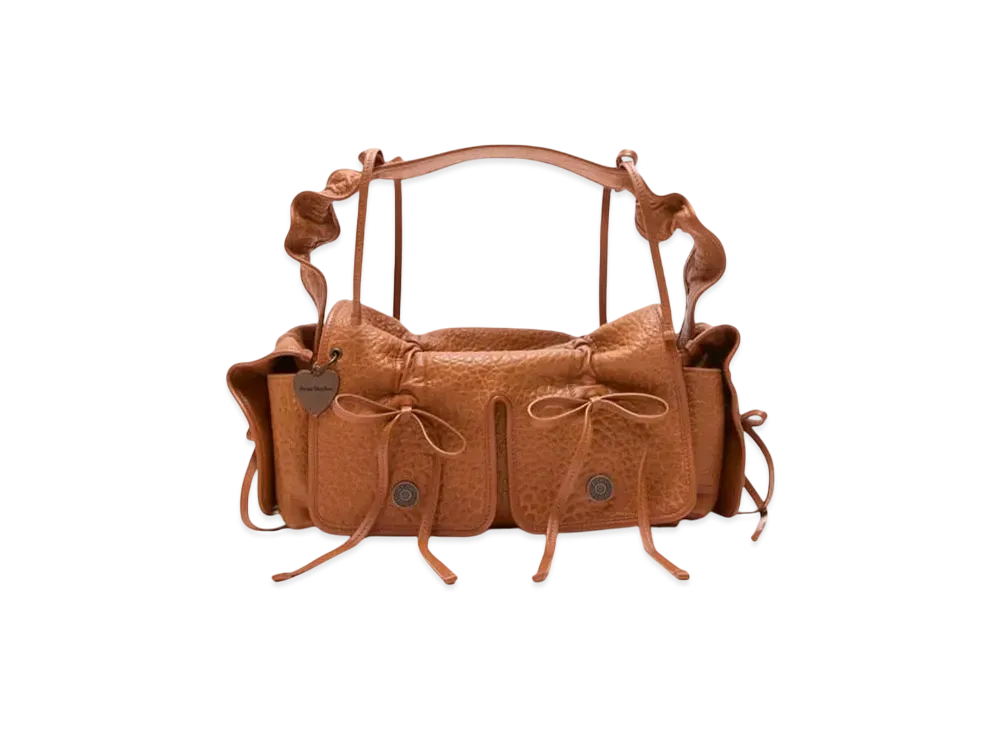 Acne Studios Multipocket Grained Leather Bag "Cognac Brown"