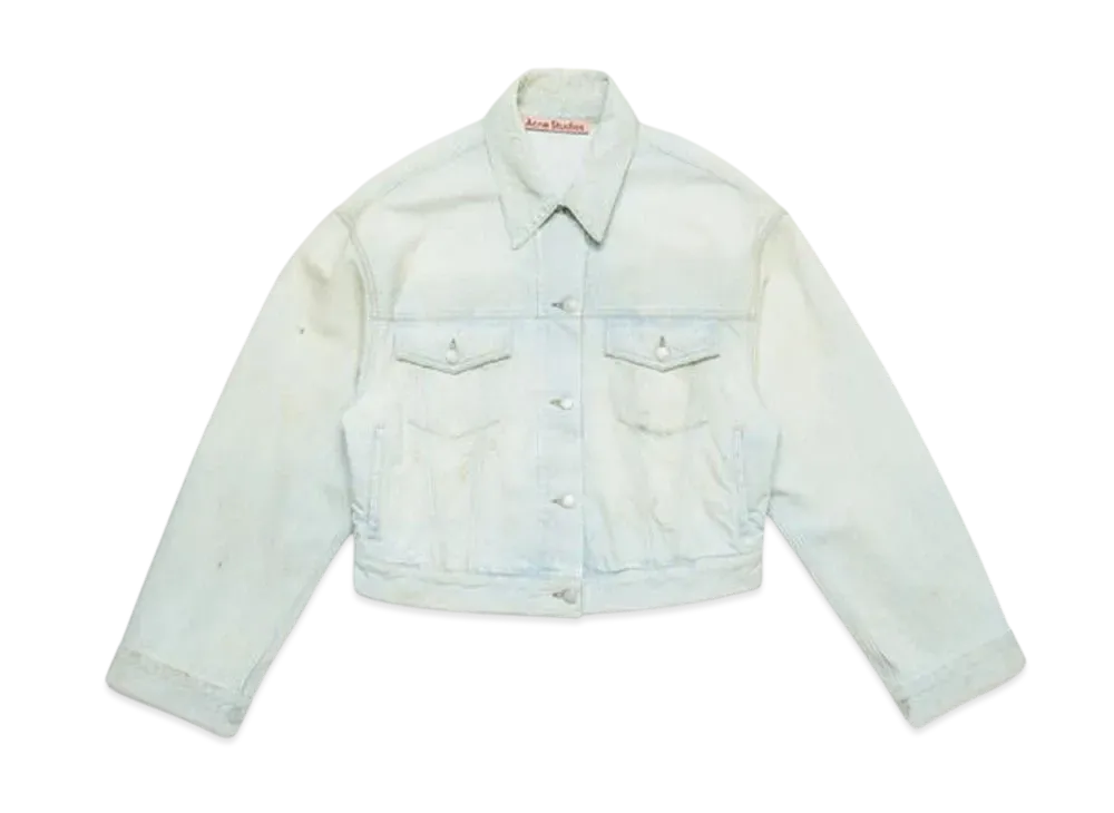 Acne Studios Denim Jacketrelaxed Cropped Fit "Light Blue/White Wash"
