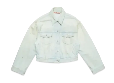 Acne Studios Denim Jacketrelaxed Cropped Fit "Light Blue/White Wash"