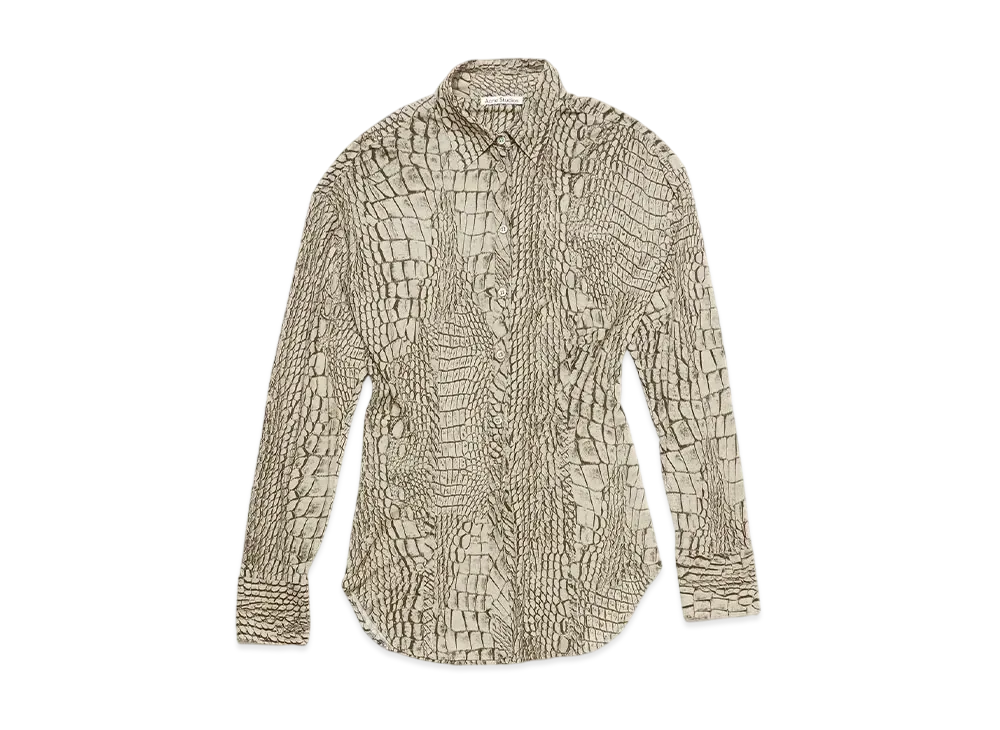 Acne Studios Button Up Printed Shirt "Croco"