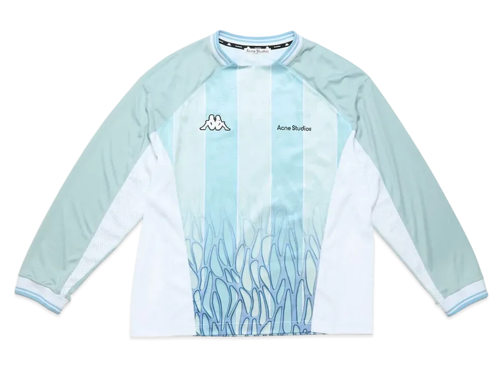 Acne Studios x Kappa Logo T-Shirt "Grey/Light Blue"