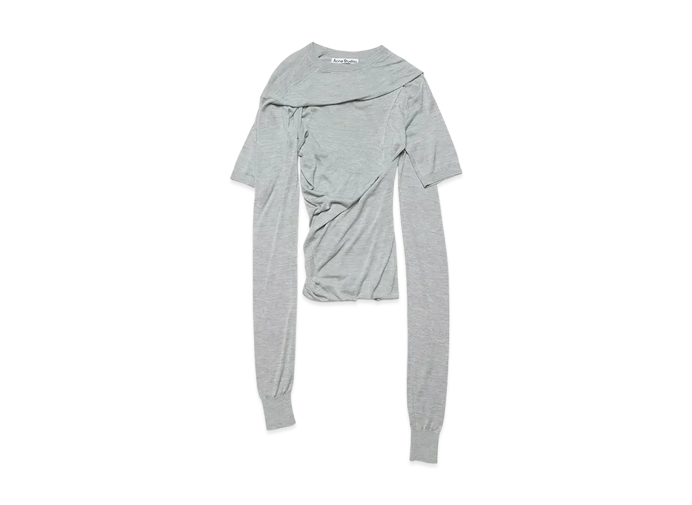 Acne Studios Layered Top "Light Grey"