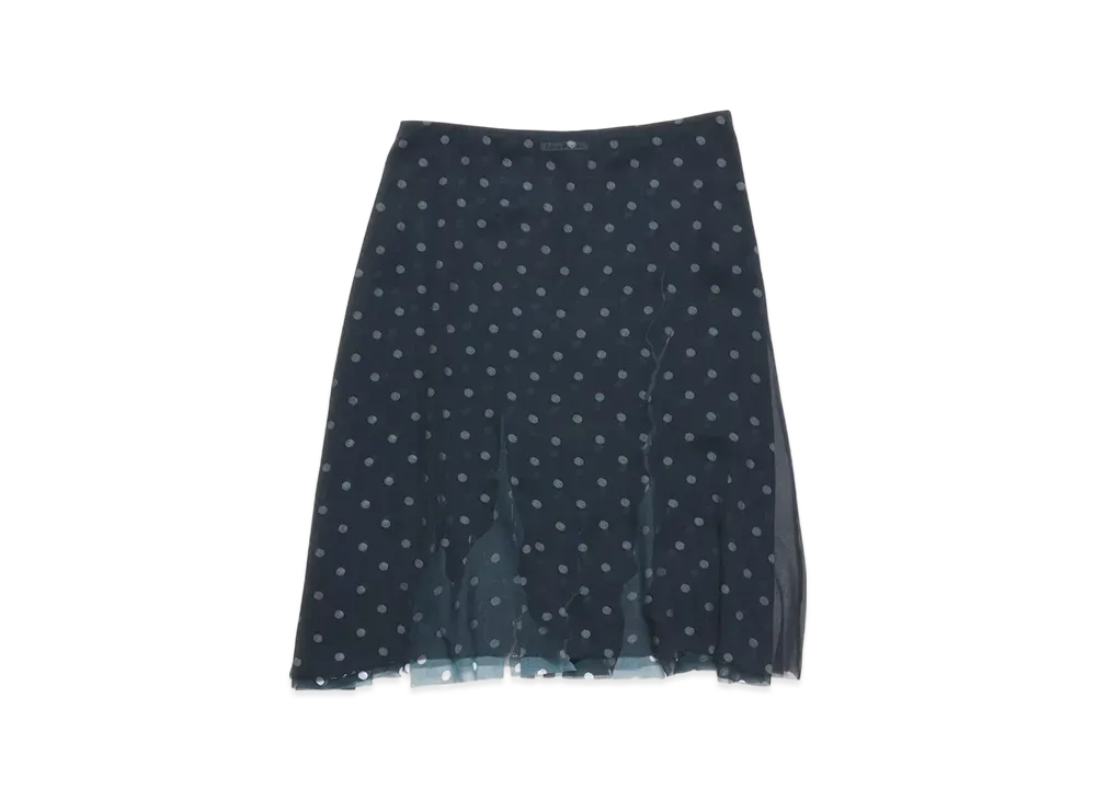 Acne Studios Mesh Layered Skirt "Navy/White"