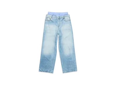 Acne Studios Printed Trousers "Light Blue"