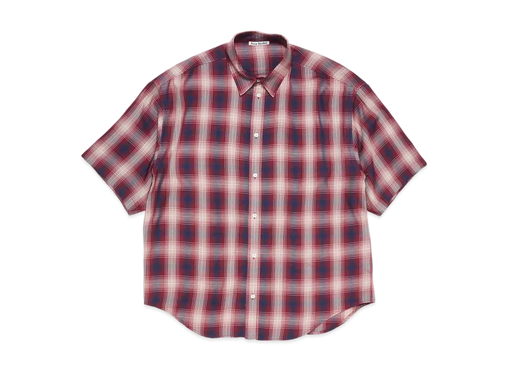 Acne Studios Button Up Shirt "Red/Blue"