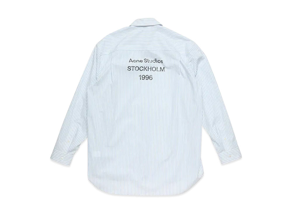 アクネストゥディオズ ボタンアップシャツ "ライトブルー/ホワイト"