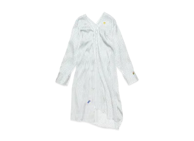 Acne Studios Asymmetric Shirt Dress "Blue/White"