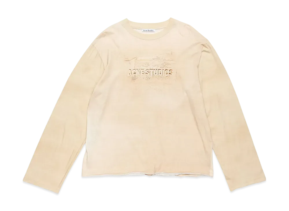 Acne Studios Long Sleeve Logo T-Shirt "Sand Beige"