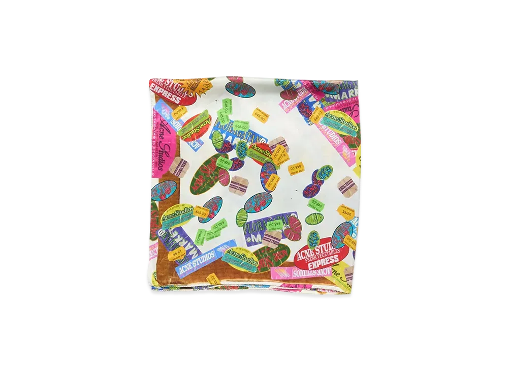 Acne Studios Silk Scarf "White Multicolour"