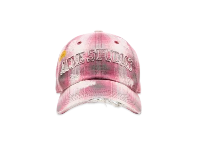 Acne Studios Cap With A Distressed Design "Red/Blue"