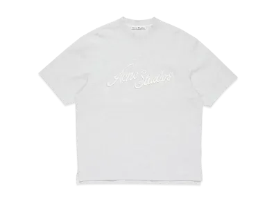 Acne Studios Logo T-Shirt Relaxed Fit "Pale Grey Melange"