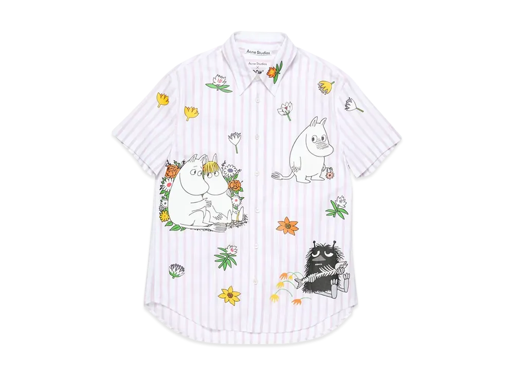 Acne Studios x Moomin Short Sleeve Shirt "White/Rose Pink"