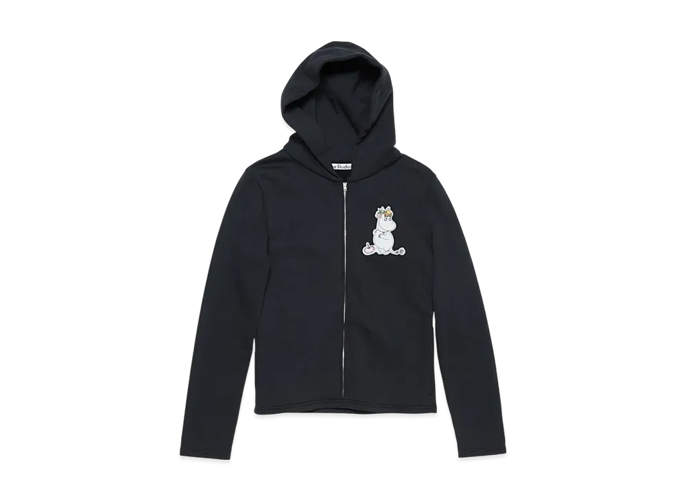 Acne Studios x Moomin Hooded Zipper Sweatshirt "Black"
