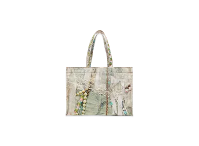 Acne Studios Logo Shoulder Tote Bag "White/Green"