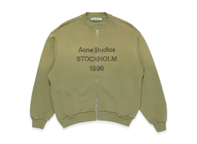 Acne Studios Zip-Up Cardigan "Olive Green"