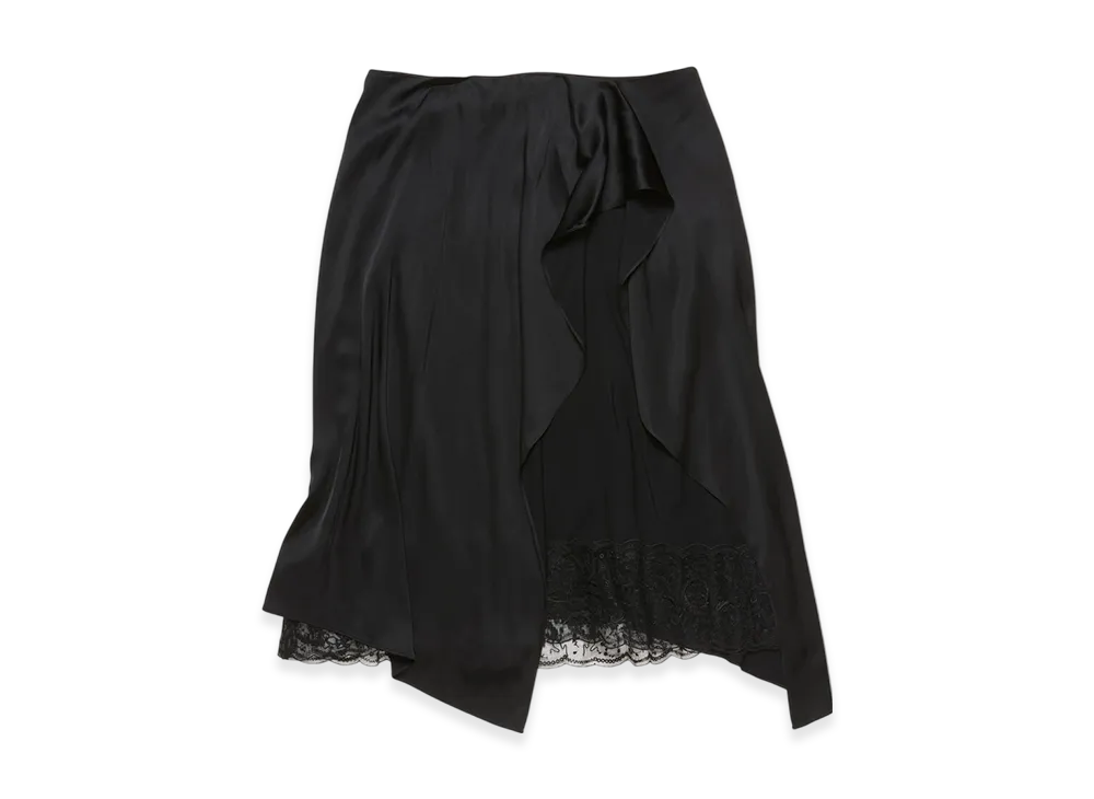 Acne Studios Layered Satin Skirt "Black"
