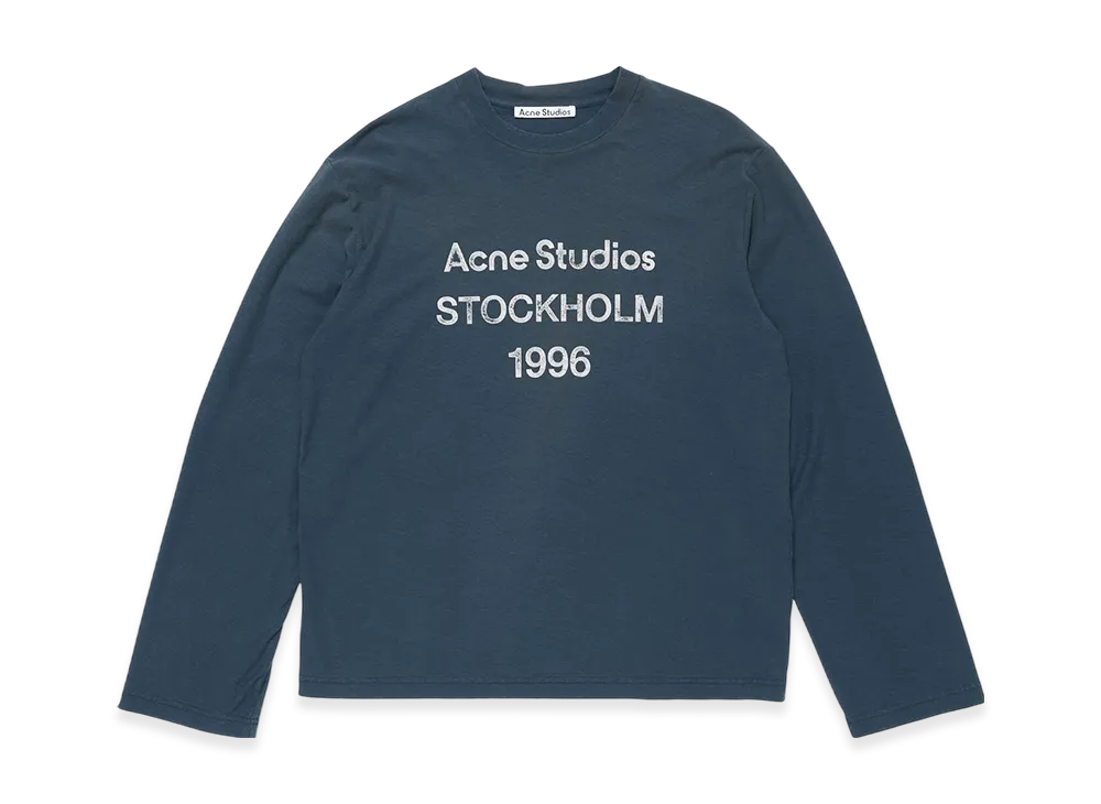 Acne Studios Logo T-Shirt Relaxed Fit "Deep Blue"