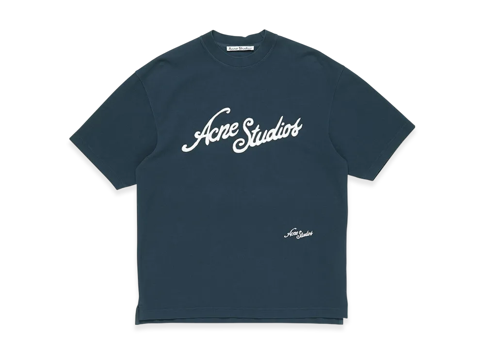 Acne Studios Logo T-Shirt Relaxed Fit "Deep Blue"