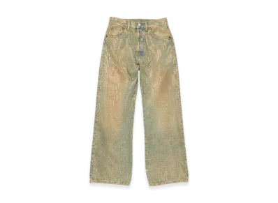 Acne Studios Loose fit crystal stud jeans - 2021F "Mid Blue"