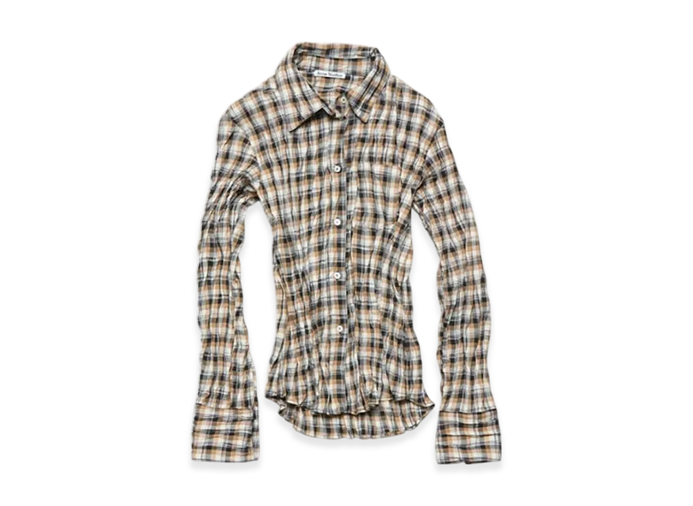 Acne Studios Check button-up shirt "Brown"
