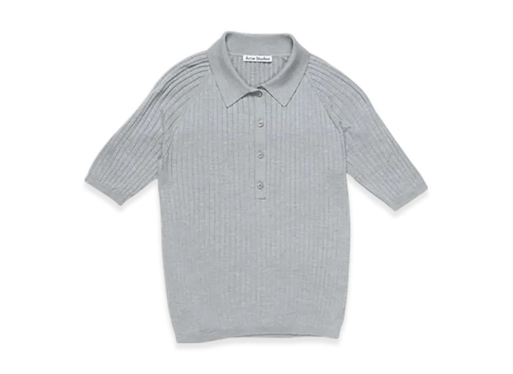Acne Studios Silk polo shirt "Grey"