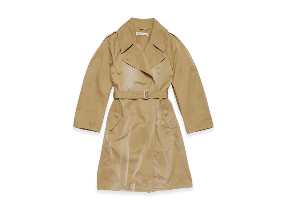 Acne Studios Belted coat "Mushroom Beige"