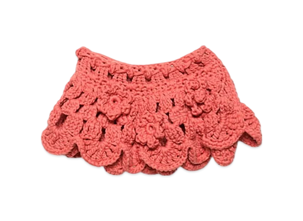 Acne Studios Crochet skirt "Coral red"