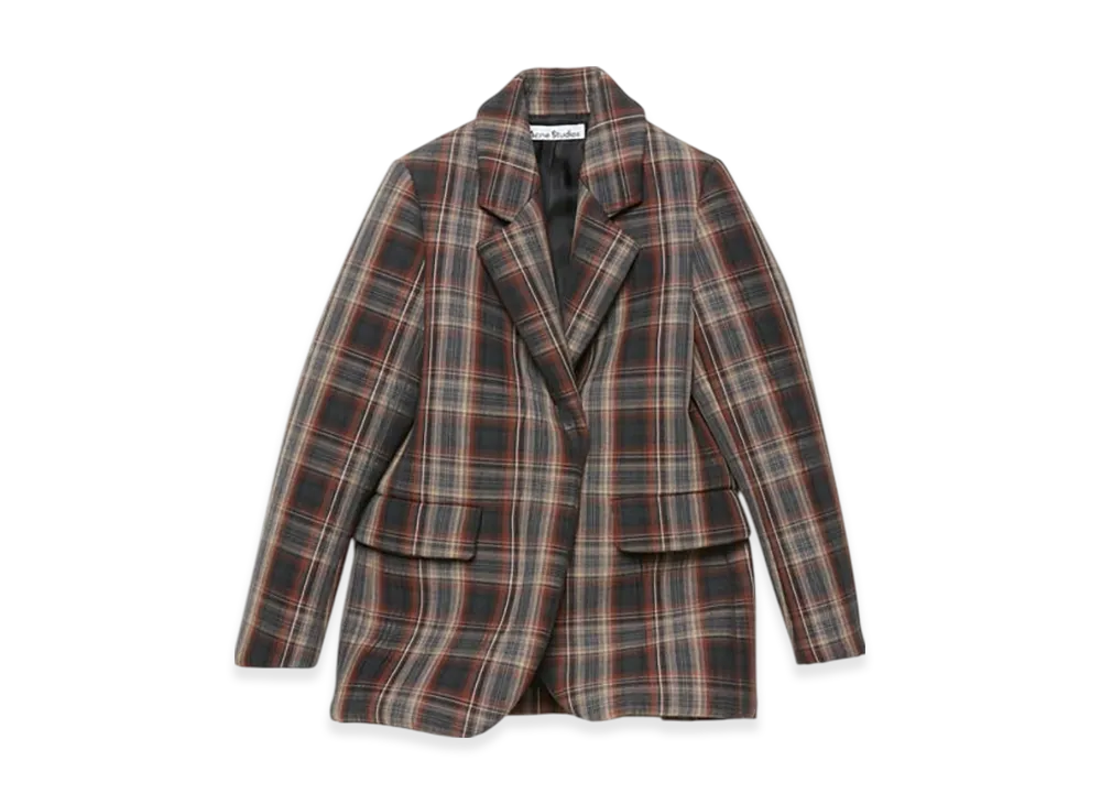 Acne Studios Check bonded jacket "Multi brown"